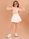 Girls Round Neck Fitted Top