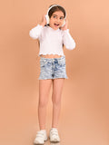 Girls Round Neck Fitted Top
