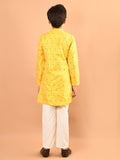 All Over Printed Mandarin Collar Straight Kurta Pajama Set