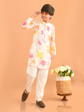 Ombre Printed Button Down Straight Kurta Pajama Set