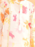 Ombre Printed Button Down Straight Kurta Pajama Set
