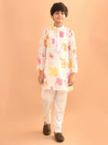 Ombre Printed Button Down Straight Kurta Pajama Set