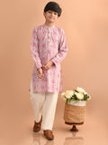 Ethnic Motif Printed Mandarin Collar Straight Kurta Pajama Set