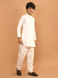 Sequin Embellished Button Down Straight Kurta Pajama Set