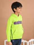 Boys Printed Full Sleeves Hooded Sweatshirt