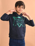 Boys Printed Full Sleeves Hooded Sweatshirt
