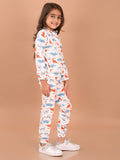Dinosaurs Printed Full Sleeves Sweatshirt and Jogger Co-ord Set