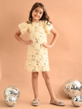 Sequin Embellished Knee Length Sheath Party Dress