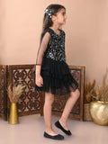 Lilpicks Gilrs Sequin Fit & Flare Dress