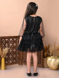 Lilpicks Gilrs Sequin Fit & Flare Dress