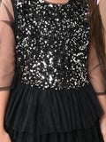 Lilpicks Gilrs Sequin Fit & Flare Dress