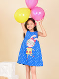 Rabbit Polka Printed Sleeveless Fit n Flare Dress