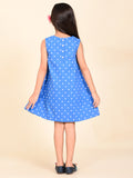 Rabbit Polka Printed Sleeveless Fit n Flare Dress