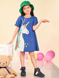 Unicorn PrinteUnicorn Printed Knee Length A-line Dressd Knee Length A-line Dress