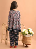 Ethnic Motif Printed Peplum Angrakha Kurta Palazzo Set