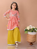Printed Gota Patti Embellished Empire Kurta Sharara Set