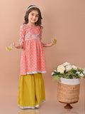 Printed Gota Patti Embellished Empire Kurta Sharara Set