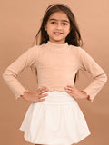 Girls Round Neck Fitted Top