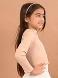 Girls Round Neck Fitted Top