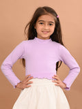 Girls Round Neck Fitted Top