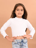 Girls Round Neck Fitted Top