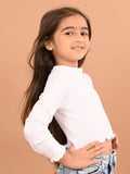 Girls Round Neck Fitted Top