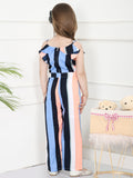Multi Color Stripe Designer Full Jumpsuit