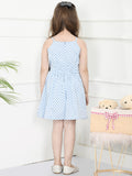 Sky Blue Polka Strappy Dress