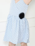 Sky Blue Polka Strappy Dress