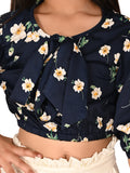 Floral Printed Top with Solid Pant Set