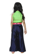 Lilpicks Lime Green and Navy Embrodiery Ethnic Jumpsuit