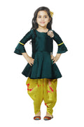 Emerald Peplum Suit with Dhoti Set