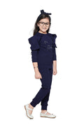 Navy Colour Designer sleeves crystal work Clothing Set
