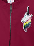 Wine Unicorn Patch Designer Jacket