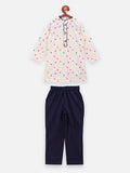 Lilpicks Droplets Print Kurta Pajama Set