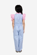 Ballerina Embrodiery Blue Full Jumpsuit