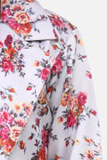 Light Grey Spring Floral Digital Print Blazer