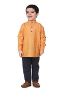 Lilpicks Yellow textured Short Kurta