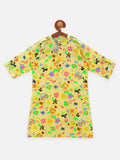 Lilpicks Yellow colour flora kurta salwar