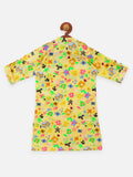 Lilpicks Yellow colour flora kurta salwar