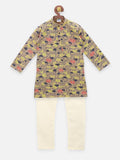 Lilpicks Car Print full sleeve kurta Pajama set