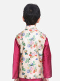 Beautiful Rose Digital Print Nehru Jacket