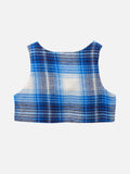 Lilpicks Blue Check Waistcoat with Pant Set