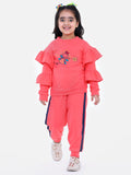 Coral French Terry Full Sleeve doll SweatShirt With Jogger