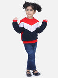 Navy French Terry Colourblock Full Sleeve SweatShirt