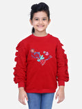 Maroon French Terry Full Sleeve Doll SweatShirt