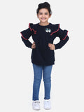 Navy French Terry Full Sleeve Funky SweatShirt