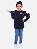 Navy French Terry Full Sleeve Funky SweatShirt