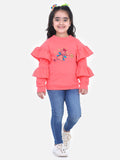 Coral French Terry Full Sleeve Doll SweatShirt