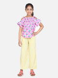 lilpicks Balloon Print Pink Yellow Clothing set